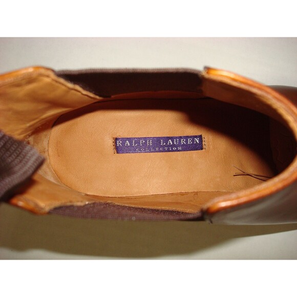 New Womens 7 8 8.5 NIB Ralph Lauren Collection Rexford Brown Leather Boot Italy - Picture 5 of 16